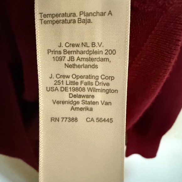 J. Crew Dark Red Merino Wool Blend Turtleneck Sweater Size Large - Picture 11 of 12